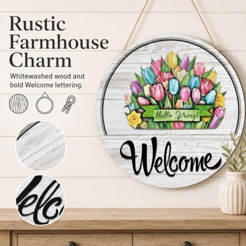 16 Pcs Interchangeable Welcome Sign for Front Door，C#：1 - Image 5