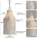 Bioaqua Plug in Pendant Light, Boho Lamp Shade with 9.8ft Plug Cord - Image 3