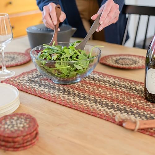 Homespice Chester Jute Braided Table Runner for Cabin Decor, Rect 11x36 by Homespice