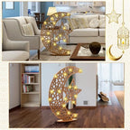 DoubleFill Eid Mubarak Ramadan Crescent Moon Star Light 27.56 x 20.67 Inches LED Wooden Ramadan Mubarak Decoration Eid Gift for Home Bedroom Floor Yard Lawn Islamic Outdoor Decor(Classic) - Image 6