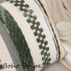 Dark Green Pillow Covers 18x18 Inch Set of 2 Boho Decor - Image 4