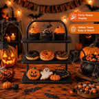 Cupcake Stand, 3 Tier Halloween Cupcake Stand for 50 Cupcakes Rustic Cupcake Display Stand Large Wood Dessert Table Display Set Cupcake Tower Tiered Tray Stand for Wedding Birthday Party - Image 5