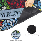 CHICHIC Colorful Welcome Mat, 18x 30 Inch Front Doormat for Home Entrance Outdoors Mat for Outside Entry Way Doormat, Heavy Duty Non Slip Rubber Back Low Profile - Image 4