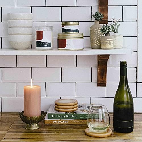 Main + Mesa Stoneware Vases with Gold Pattern, Set of 8 - Image 3