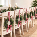 Thiccywoov 10 Pcs 9" Mini Christmas Wreaths for Cabinets with Plaid Bow by Jgiusenfg