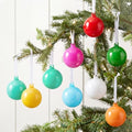 FoldTier 9pcs 3" Colorful Glass Ball Christmas Tree Ornament, Multicolor by FoldTier