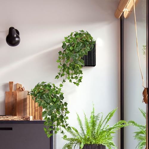 Hollyone 2pcs Artificial Hanging Plants 24" Fake Ivy Vine Faux Ivy Leaves Hanging Plant Greenery for Wall House Room Patio Indoor Outdoor Home Shelf Office Wedding Decor, UV Resistant - Image 3