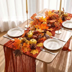 52 Pcs Fall Table Decor, 2 Orange Runners 4 Maple Leaf Garland by Unknown