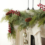 MIZII Christmas Garlands 6 Feet Artificial Pine Garland with Pinecone Berries Faux Greenery Garland Christmas Decorations for Xmas Fireplace Mantle Home Decor Indoor Outdoor (Pine Mix) - Image 3