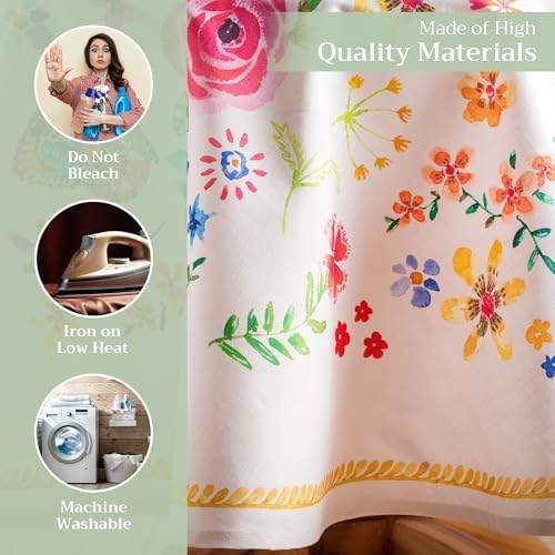 Maison d' Hermine Table Cloth Round Table Reusable 100% Cotton 63" Diameter - Image 3