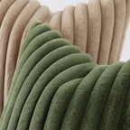 decorUhome Fall Faux Fur Throw Pillow Covers 24x24 Set of 2 Olive Green - Image 3