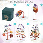 Crocon® Crystal Heart Base 7 Chakra Tree of Life, Birthday Gifts for Women - Image 3