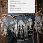 Set of 5 Boho Bedroom Dream Catchers for Adults Wall Bohemian Decor - Image 5