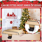 Christmas Stocking Holders for Mantle, Weighted Stocking Hangers, Christmas Stocking Hooks for Tables Window Fireplace Mantle Decoration(Bronze,8PCS) - Image 4