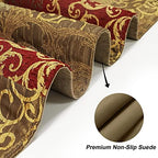Loom and Mill Luxury Jacquard Table Runner 13x72 inch, Triangle-Red Gold - Image 5