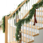 MIZII Christmas Garlands 6FT Thick Artificial Pine Garland Real Touch Green Faux Pines Vine Greenery Garland Christmas Decorations for Xmas Fireplace Mantle Home Decor Indoor Outdoor (Pine 6FT) - Image 4