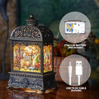 Fall Decor Snow Globe Lantern, Thanksgiving Decoration Swirling Glitter Gnome Snow Globe with Turkey, Harvest Day Gifts, Home Fall Halloween Decor - Image 4