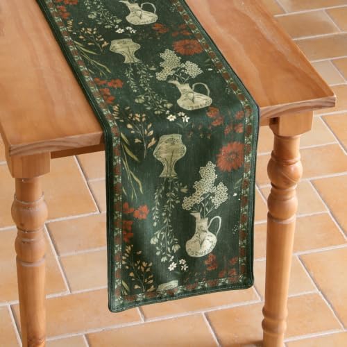 ISAENNE Designer French Linen Table Runner,71"x12"-Nocturne - Image 4