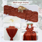 10 Pack Terracotta 35x120 Inch Cheesecloth Table Runner - Image 5