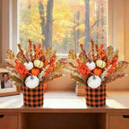 12.4" Fall Centerpieces for Tables 2PCS Thanksgiving Decor with Pumpkin - Image 4
