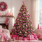 Lunmon 64 Pcs Pink Christmas Ball Ornaments Hot Pink Rose Red Xmas Bulbs Ornament 1.6/1.97/2.4 Inch Plastic Hanging Decoration Assorted Size Christmas Decorations for Tree Home Wreath Party Supplies - Image 2