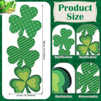 Vercraft 35 Inch St Patrick's Day Porch Standing Decor Wood Green Lucky Shamrock Decor Outdoor Wooden Welcome Home Sign for Home Farmhouse Harvest Mantel Party - Image 3