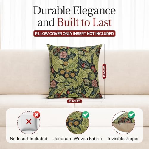 William Morris Leicester Tapestry Throw Pillow Cover 16 x 16 in - Image 2