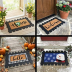 Autumn Alley Interchangeable Welcome Mat Set – Farmhouse Door Mat with Rubber Base & 4 Seasonal Coir Inserts – Swap Designs for Every Season – 18x30 Outdoor Front Porch Mat - Image 4