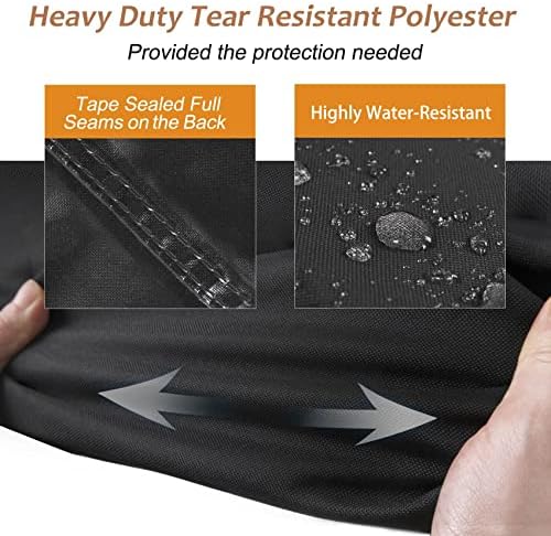 NettyPro Outdoor Cushion Storage Bags Water-Resistant for Patio Furniture Storage Cushion Christmas Tree Bag 7.5 Ft with Zipper and Handle, 50 x 15 x 25 Inch, Black - Image 2