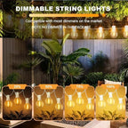 LAMPHOME 4 Pack 26FT LED Outdoor String Lights, 12+1 Shatterproof G40 Edison Bulbs, Connectable & Weatherproof Commercial Grade Patio Lights, Warm White Backyard Decorative Lighting - Image 5
