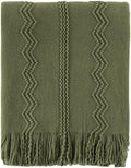 BATTILO HOME Olive Green Throw Blanket for Couch, 50"x60" by BATTILOHOME