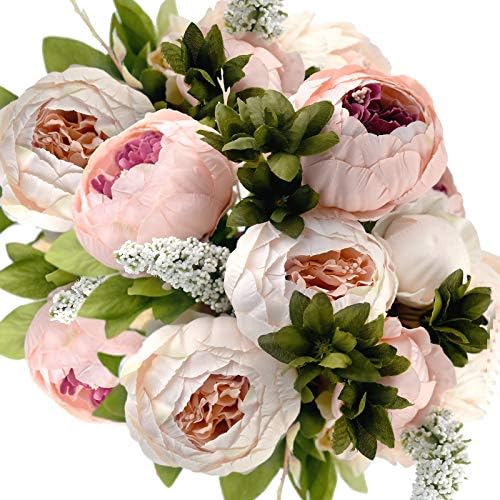 FiveSeasonStuff Rosy Pale Pink Artificial Peony Bouquet Set of 2 by FiveSeasonStuff