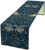 William Morris Style Plant Table Runner for Table Decor, Rustic Art Flower Vintage Floral Botanical Printed for Kitchen Dining Room Living Room Farmhouse Party Office Holiday Decorate 13" x 120" by LIZIMI
