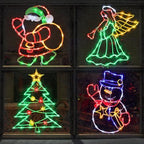 TRWYMZ Christmas Decorations - 16" Christmas Window Silhouette Lights by TRWYMZ
