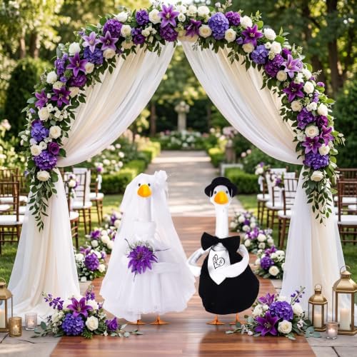 Abbylike 2 Set Wedding Porch Goose Outfits Bride and Groom - Image 4