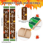 Chunful Football Welcome Sign for Front Door 47" Fall Football Porch Decor - Image 2