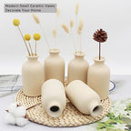 YANLING 6 Pack Small Vase for Flowers, 5 inch Modern Ceramic Vases - Image 3