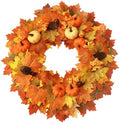 Wironlst 22 Inch Fall Wreaths for Front Door with Artificial Maple Leaf by Wironlst
