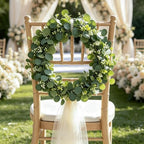 Faux Eucalyptus Garland 4 Pack, 5.9 Ft Each for Wedding Tables - Image 7