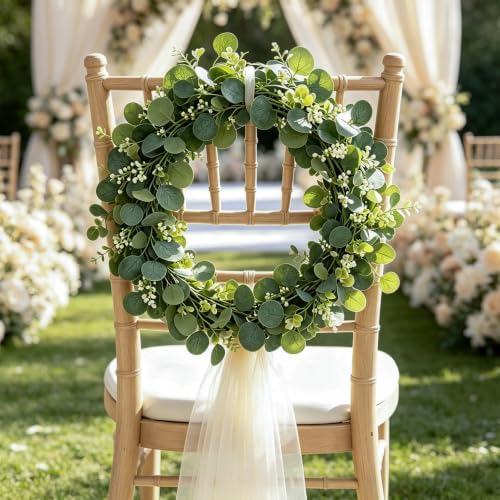 Faux Eucalyptus Garland 4 Pack, 5.9 Ft Each for Wedding Tables - Image 7