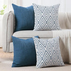 HPUK Throw Pillow Covers 20x20, Set of 4, Navy Blue Couch Pillow Covers - Image 7
