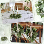 Zeyune 24 Pcs Candle Rings Bulk Artificial Eucalyptus Wreath Classic - Image 5