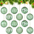 Jenaai 12 Pcs Christmas Mint Green Glass Ball Ornaments, Tree Decoration by Jenaai