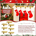 Christmas Stocking Holders for Mantle, Weighted Stocking Hangers, Christmas Stocking Hooks for Tables Window Fireplace Mantle Decoration(Gold,7PCS) - Image 6