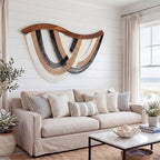 Mindsoft Minimalist Neutral Macrame Wall Hanging Dip Dyed Yarn Wall Art - Image 4
