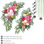 Artificial Wedding Arch Flowers Kit(Pack of 2) for Wedding Arch, Bridal Shower, Ceremony and Reception Backdrop Decoration (Bright Pink) - Image 2