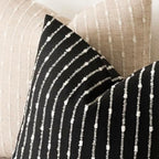 Foindtower Decorative Striped Boucle Throw Pillow Covers 22x22 Inch Black - Image 4