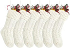 Fesciory 18 Inch Christmas Stockings, 6 Pack Large Cable Knit Xmas Decor by Fesciory