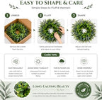 24 Inch Eucalyptus Wreaths for Front Door, Spring Summer Door Wreath - Image 3