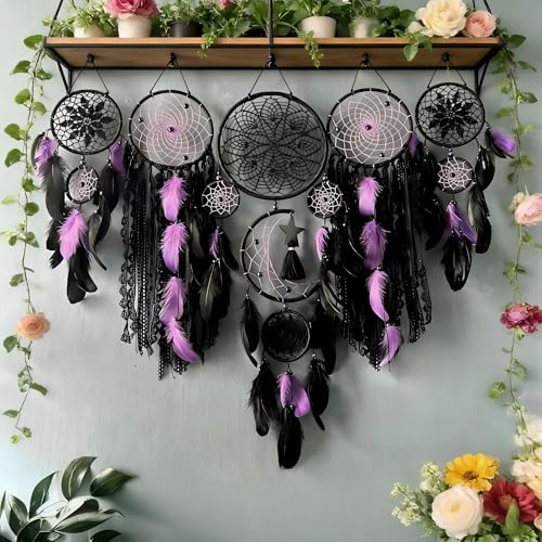 Set of 5 Boho Bedroom Dream Catchers for Adults Wall Bohemian Decor by Unknown